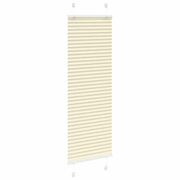 vidaXL plisségardin krem 50x150 cm Stoff Bredde 49,4 cm Polyester