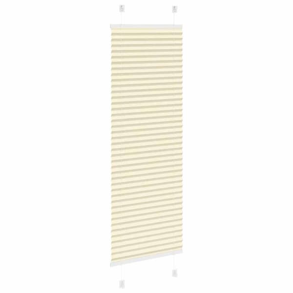 vidaXL plisségardin krem 50x150 cm Stoff Bredde 49,4 cm Polyester