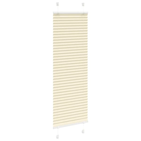 vidaXL Plisserad persienn cremefärgad 45x150cm tyg bredd 44,4cm
