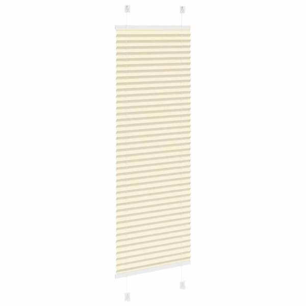 vidaXL Plisserad persienn cremefärgad 45x150cm tyg bredd 44,4cm