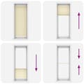 Pikkukuva 5 / 11: vidaXL laskostettu Blind Cream 80x200 cm Kankaan leveys 79,4 cm