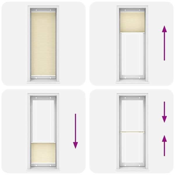 vidaXL laskostettu Blind Cream 80x200 cm Kankaan leveys 79,4 cm