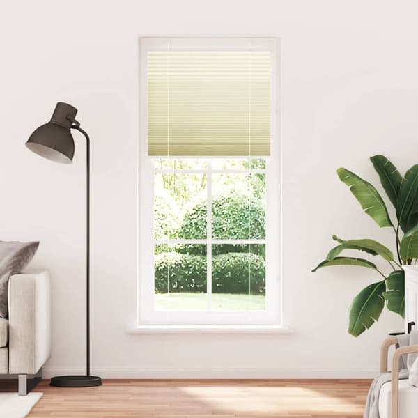 vidaXL Plisségardin fløde 85x200 cm Stofbredde 84,4 cm Polyester