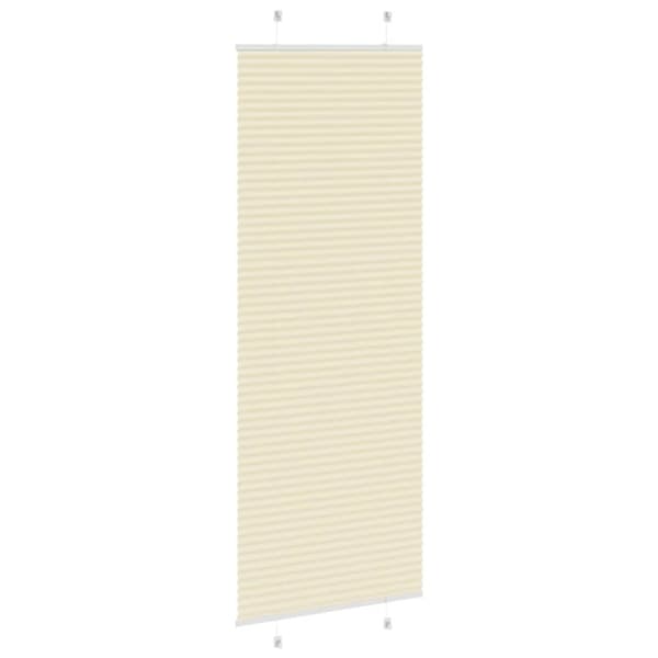 vidaXL plisségardin krem 75x200 cm Stoff Bredde 74,4 cm Polyester