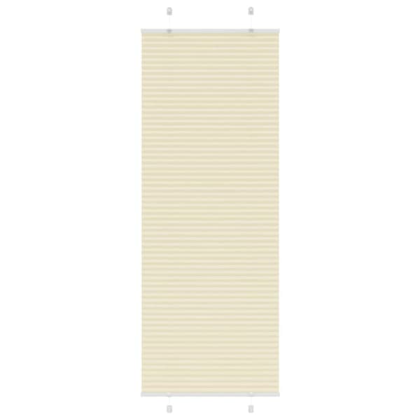 vidaXL plisségardin krem 75x200 cm Stoff Bredde 74,4 cm Polyester