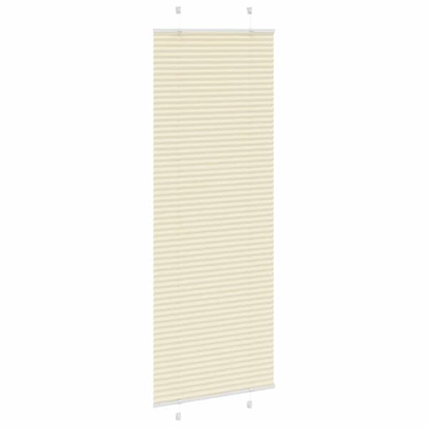 vidaXL plisségardin krem 80x200 cm Stoff Bredde 79,4 cm Polyester