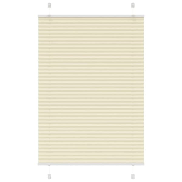 vidaXL Plisserad persienn cremefärgad 90x150 cm tyg bredd 89,4 cm