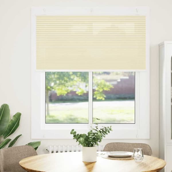 vidaXL Plisségardin fløde 120x100 cm Stofbredde 119,4 cm Polyester