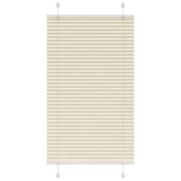 vidaXL plisségardin krem 70x100 cm Stoff Bredde 69,4 cm Polyester