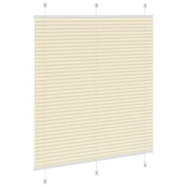 vidaXL Plisserad persienn cremefärgad 120x100 cm tyg bredd 119,4cm