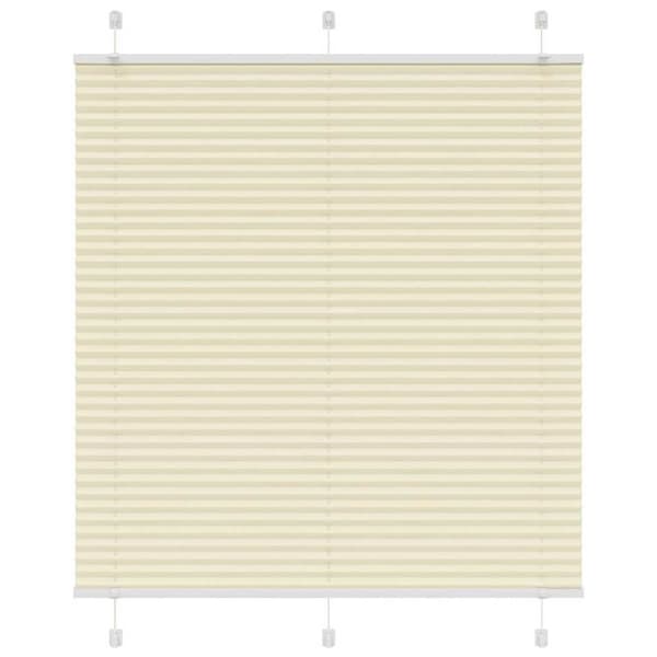 vidaXL Plisserad persienn cremefärgad 120x100 cm tyg bredd 119,4cm