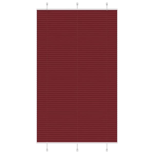 vidaXL Plisségardin Bordeaux Rød 120x200 cm Stoffbredde 119,4 cm