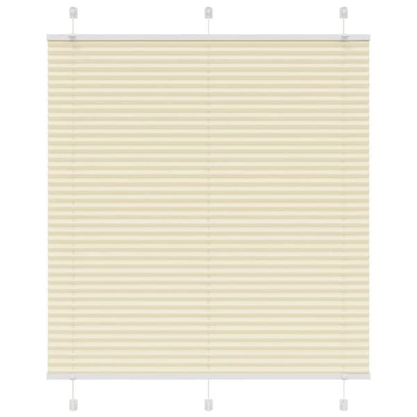 vidaXL Plisserad persienn cremefärgad 115x150 cm tyg bredd 114,4cm