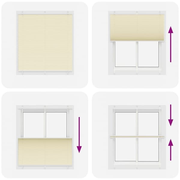 vidaXL laskostettu Blind Cream 115x100 cm Kankaan leveys 114,4 cm