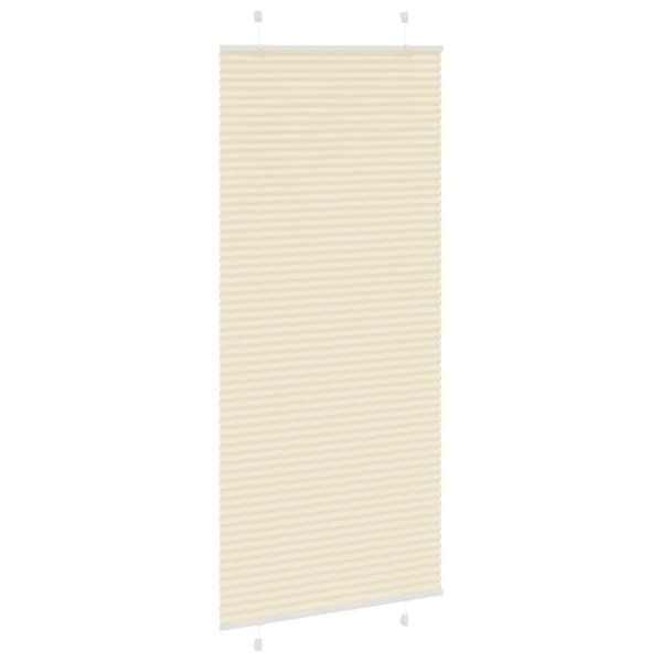 vidaXL plisségardin krem 90x200 cm Stoff Bredde 89,4 cm Polyester