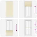 Miniatyrbilde 5 av 11: vidaXL plisségardin krem 90x200 cm Stoff Bredde 89,4 cm Polyester