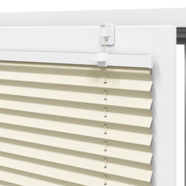 vidaXL plisségardin krem 90x200 cm Stoff Bredde 89,4 cm Polyester