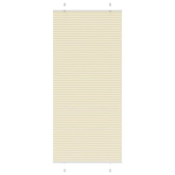 vidaXL plisségardin krem 90x200 cm Stoff Bredde 89,4 cm Polyester
