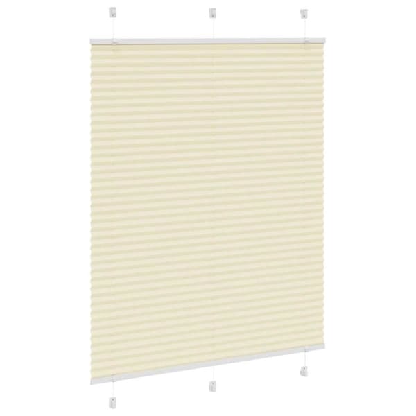 vidaXL Plisserad persienn cremefärgad 105x150 cm tyg bredd 104,4cm