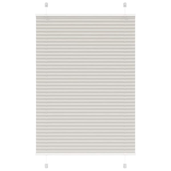 vidaXL Plisségardin Lysegrå 95x100 cm Stofbredde 94,4 cm Polyester
