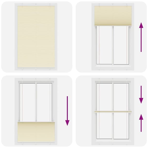 vidaXL Plisségardin fløde 120x200 cm Stofbredde 119,4 cm Polyester