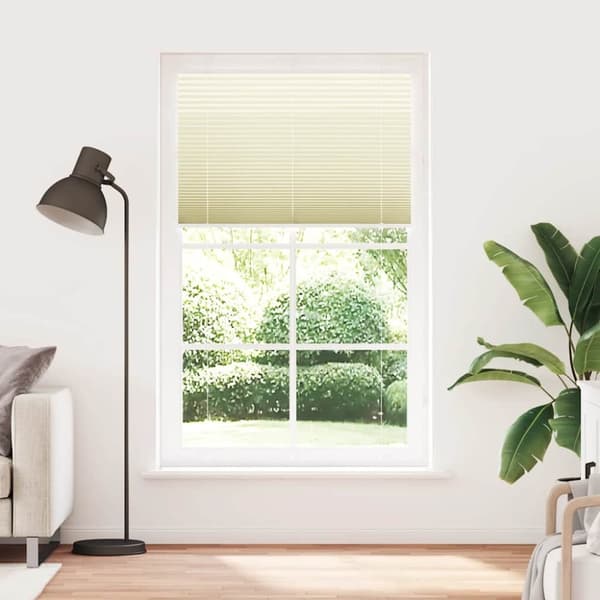 vidaXL Plisségardin fløde 120x200 cm Stofbredde 119,4 cm Polyester
