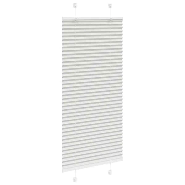 vidaXL plisségardin lys grå 55x100 cm Stoff Bredde 54,4 cm Polyester
