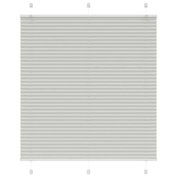 vidaXL Plisségardin Lysegrå 120x100 cm Stofbredde 119,4 cm Polyester