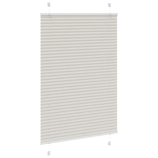 vidaXL plisségardin lys grå 85x100 cm Stoff Bredde 84,4 cm Polyester