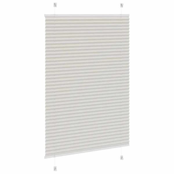 vidaXL plisségardin lys grå 85x100 cm Stoff Bredde 84,4 cm Polyester