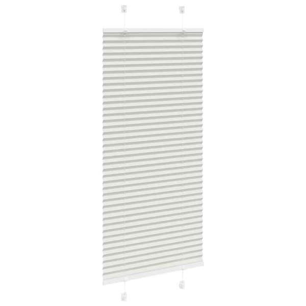 vidaXL plisségardin lys grå 65x100 cm Stoff Bredde 64,4 cm Polyester