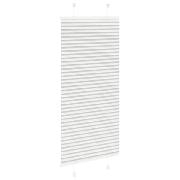 vidaXL plisségardin lys grå 65x100 cm Stoff Bredde 64,4 cm Polyester