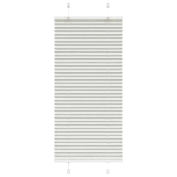 vidaXL plisségardin lys grå 65x100 cm Stoff Bredde 64,4 cm Polyester