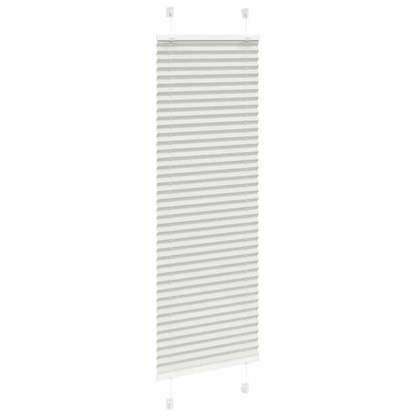 vidaXL Plisserad persienn ljusgrå 45x100cm tyg bredd 44,4cm polyester