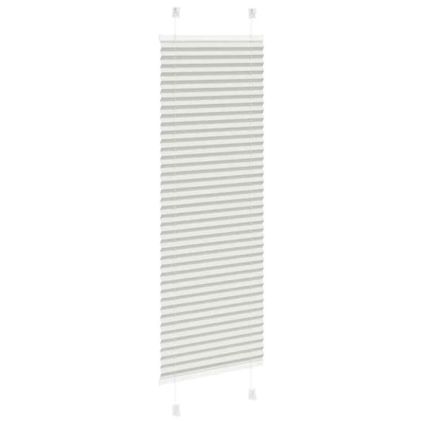 vidaXL Plisserad persienn ljusgrå 45x100cm tyg bredd 44,4cm polyester