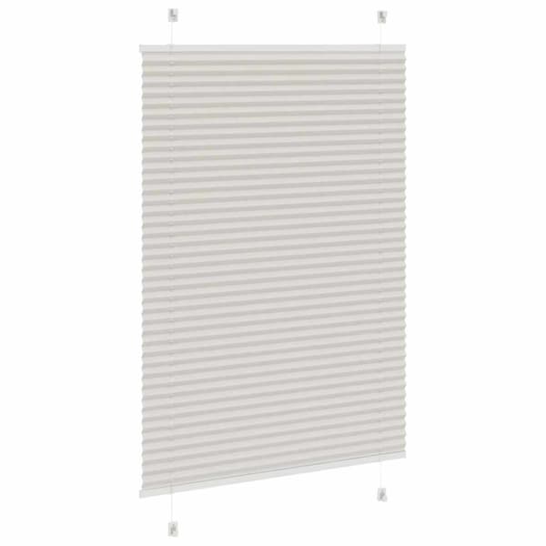 vidaXL Plisségardin Lysegrå 90x100 cm Stofbredde 89,4 cm Polyester