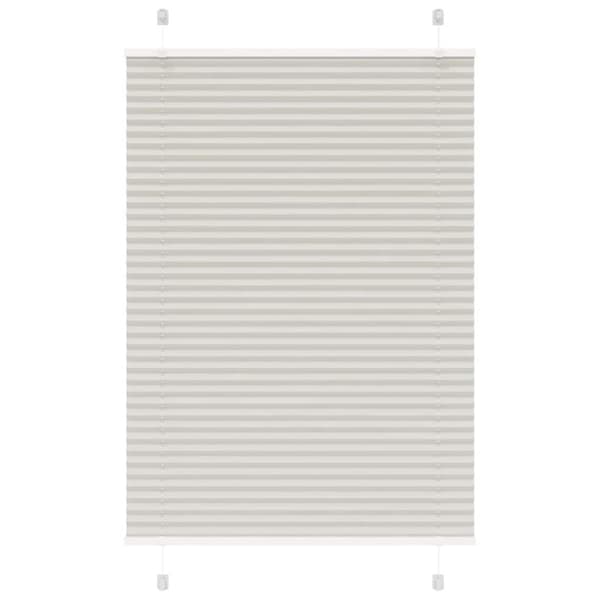 vidaXL Plisségardin Lysegrå 90x100 cm Stofbredde 89,4 cm Polyester