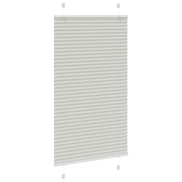 vidaXL plisségardin lys grå 75x150 cm Stoff Bredde 74,4 cm Polyester