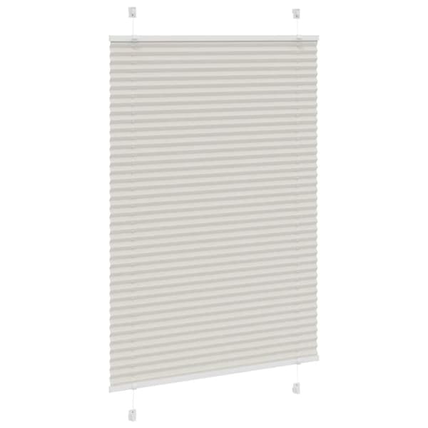 vidaXL plisségardin lys grå 90x150 cm Stoff Bredde 89,4 cm Polyester