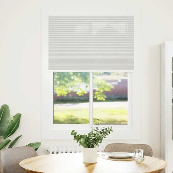 vidaXL plisségardin lys grå 90x150 cm Stoff Bredde 89,4 cm Polyester