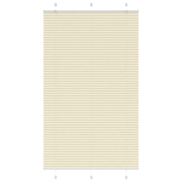 vidaXL Plisségardin krem 120x200 cm Stoffbredde 119,4 cm Polyester