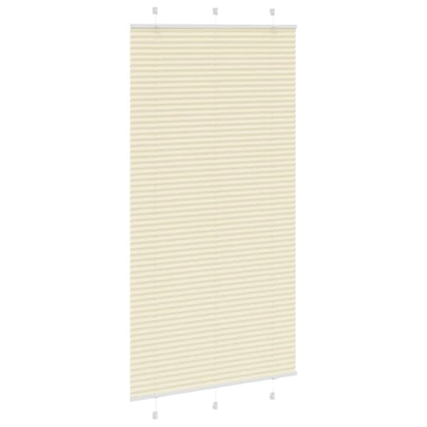 vidaXL Plisségardin krem 110x200 cm Stoffbredde 109,4 cm Polyester