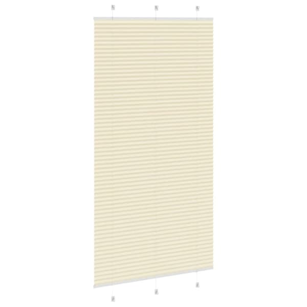 vidaXL Plisségardin krem 110x200 cm Stoffbredde 109,4 cm Polyester