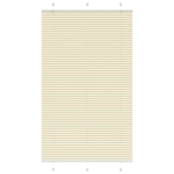 vidaXL Plisségardin krem 110x200 cm Stoffbredde 109,4 cm Polyester