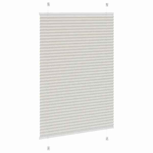 vidaXL Plisserad persienn ljusgrå 95x100 cm tyg bredd 94,4cm polyester