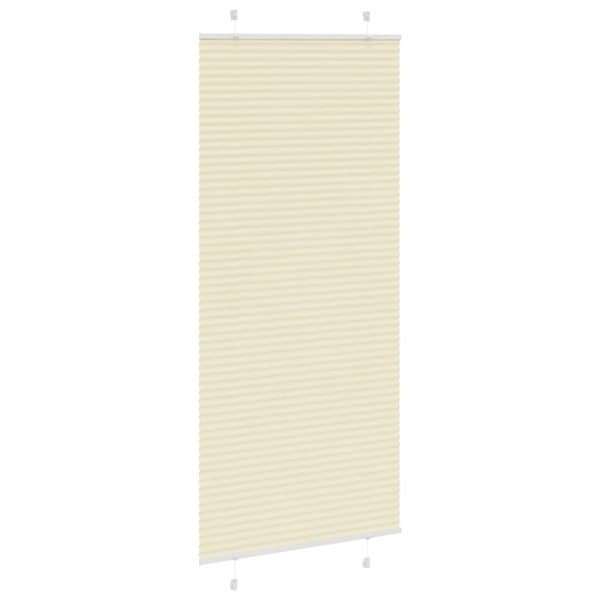 vidaXL plisségardin krem 95x200 cm Stoff Bredde 94,4 cm Polyester