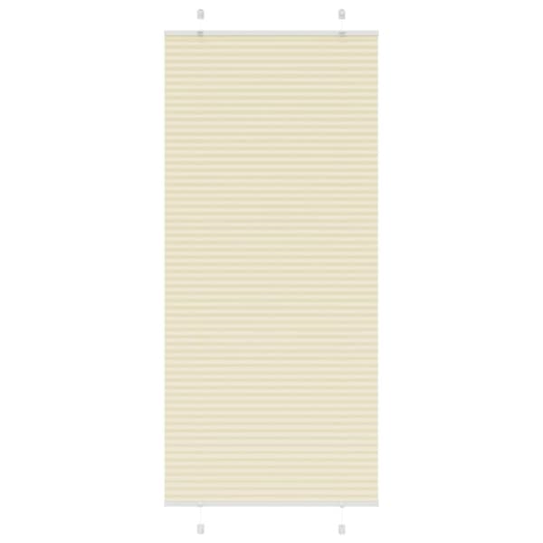 vidaXL plisségardin krem 95x200 cm Stoff Bredde 94,4 cm Polyester