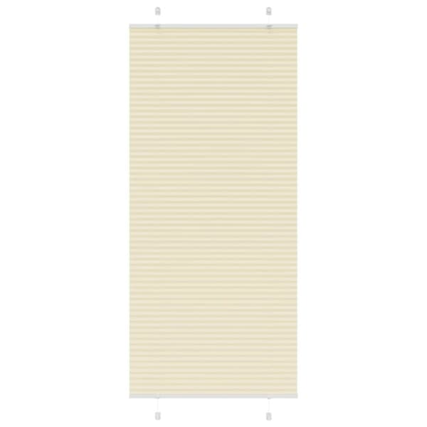 vidaXL plisségardin krem 95x200 cm Stoff Bredde 94,4 cm Polyester