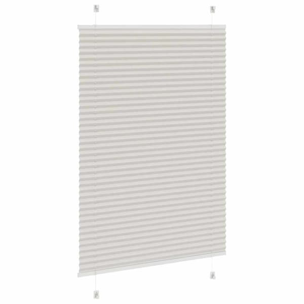vidaXL plisségardin lys grå 90x100 cm Stoff Bredde 89,4 cm Polyester