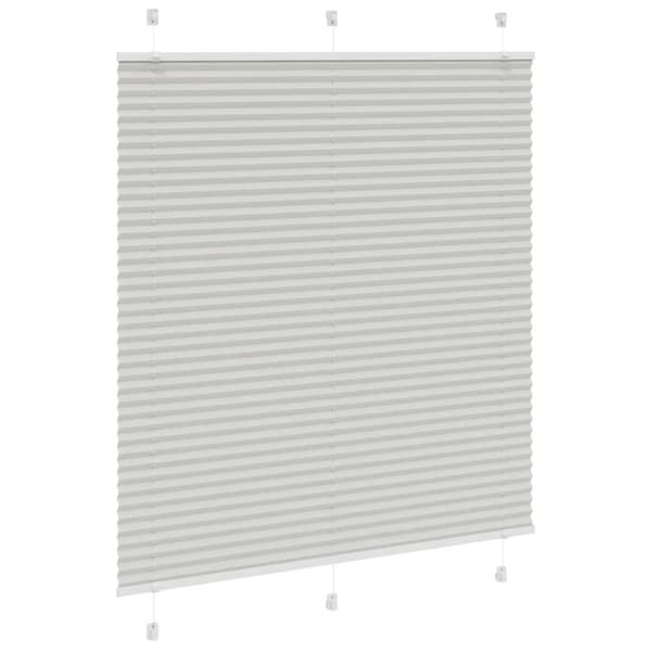 vidaXL Plisségardin lys grå 115x100 cm Stoffbredde 114,4 cm Polyester